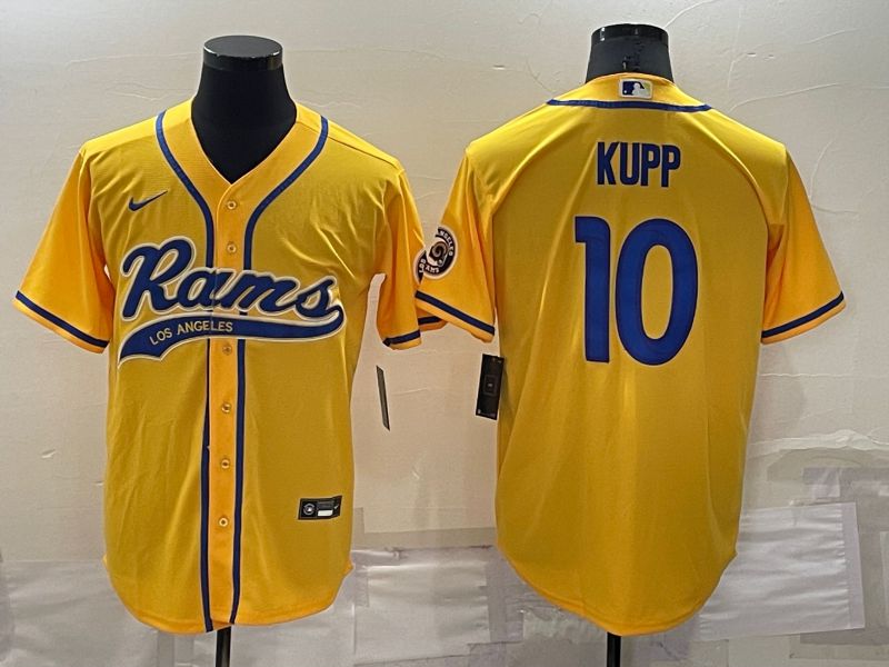Men Los Angeles Rams #10 Kupp Yellow Nike Co branded Jersey->los angeles rams->NFL Jersey